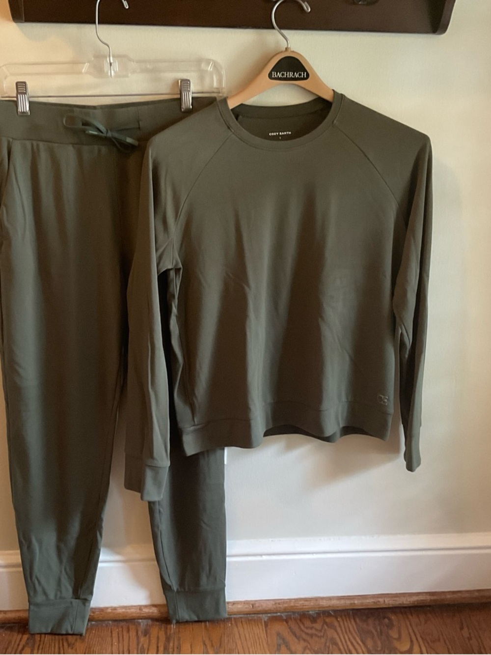 Cozy Earth Olive Green Lounge Set Women’s Small Soft Knit Top Jogger Pants